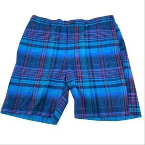 Bright blue and purple plaid golf shirts size 36 Jack Nicklaus